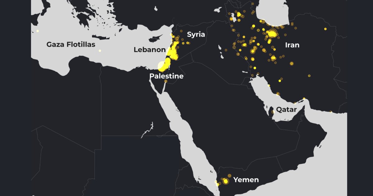 An Animated Map of Every Country Israel Engaged with Militarily in 2025