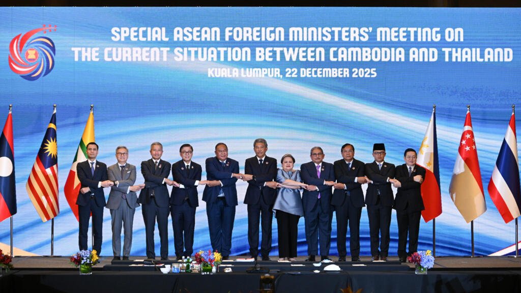 Cambodia claims Thailand initiated airstrikes following ASEAN's meeting on border conflicts.