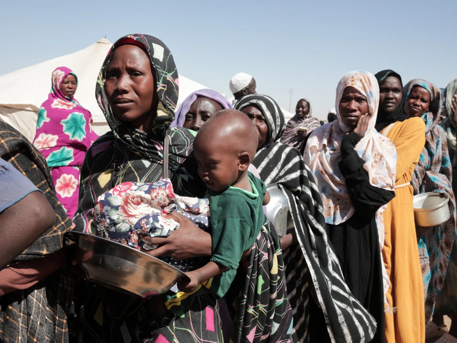 Displacement camps fill up with individuals escaping the conflict in Sudan's devastated el-Fasher.