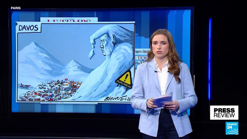 Cartoonists React to Trump's Arrival at the Davos Forum in Switzerland