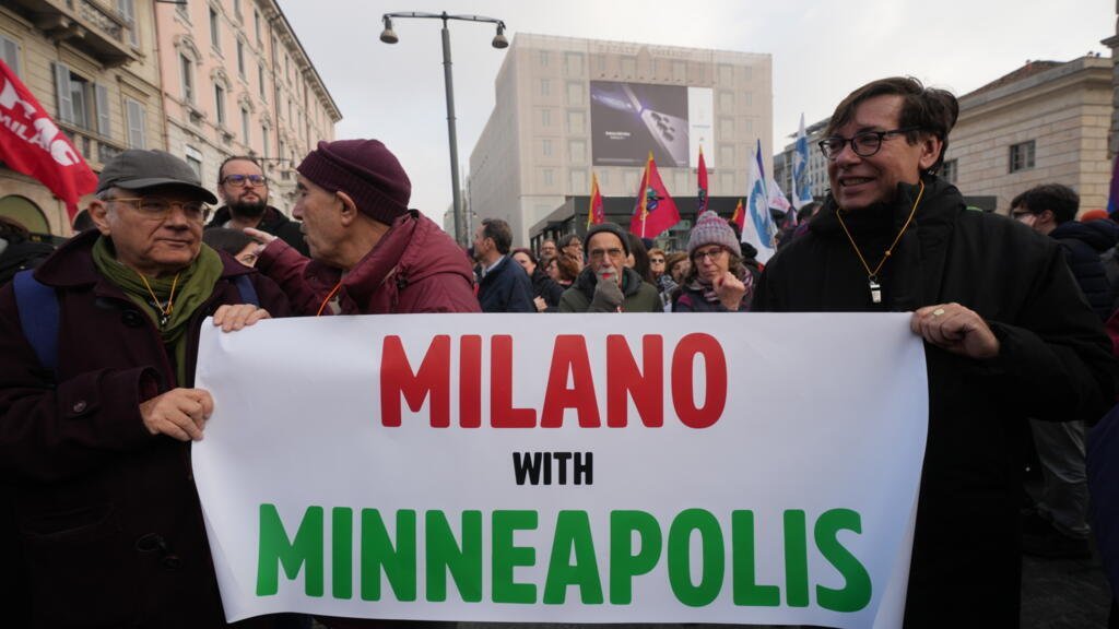 Milan Protesters Decry ICE Presence at Winter Olympics, Calling It "Creeping Fascism"
