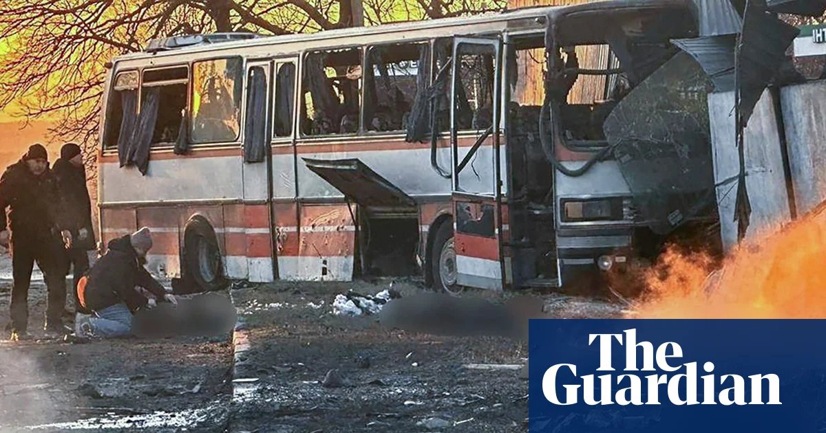 Russian Drone Strike on Bus Transporting Mine Workers in Ukraine Claims 12 Lives