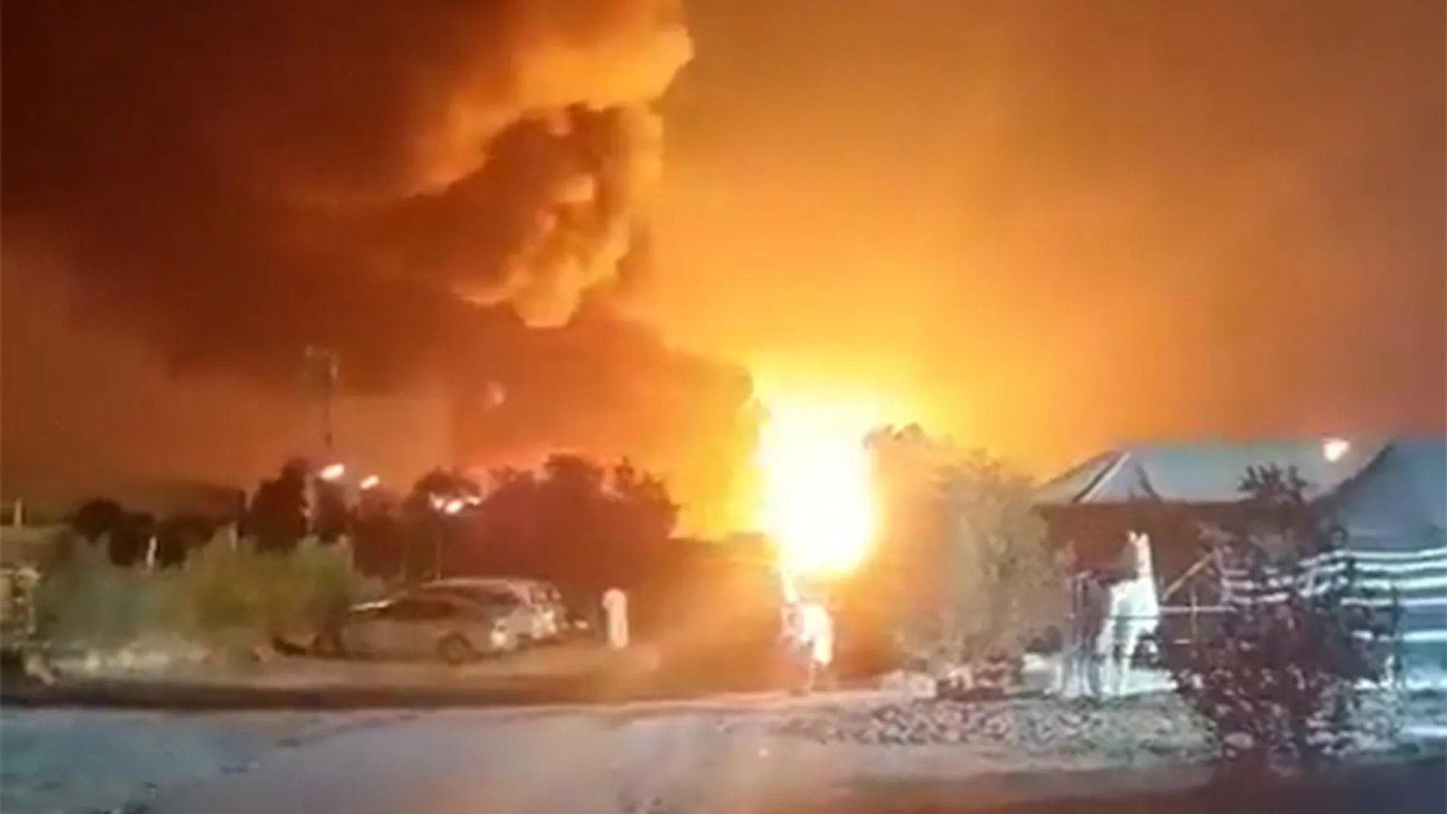 Footage Captures Explosion of Projectile Near Ali al-Salem Air Base in Kuwait