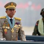 Coup Leader of Myanmar, Sparking a Harsh Civil War, Assumes Presidency