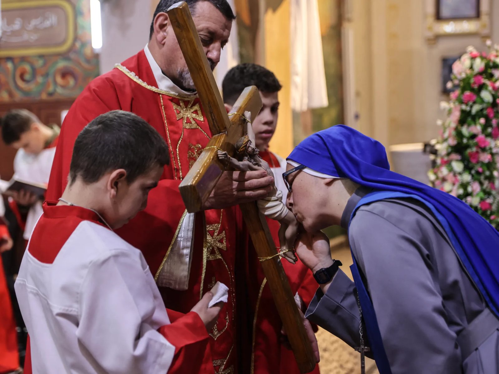 Good Friday Observances by Palestinian Christians in Gaza
