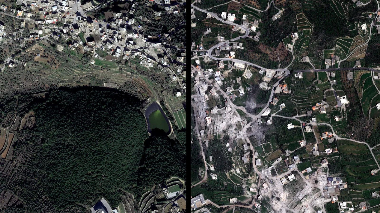 Satellite Images Reveal Extent of Destruction in Southern Lebanon Towns by Israel