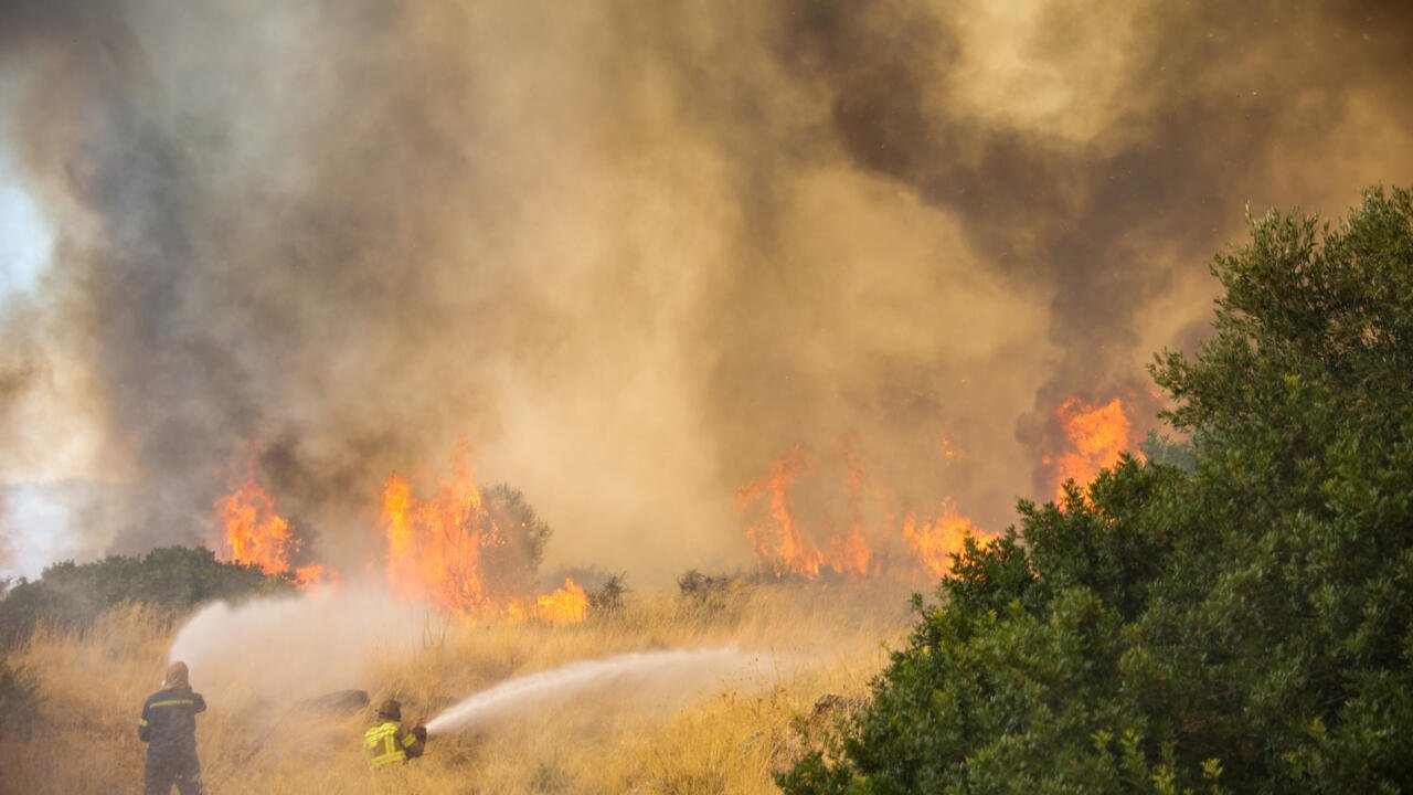 Firefighters in Greece Make Progress Battling Wildfires Close to Athens