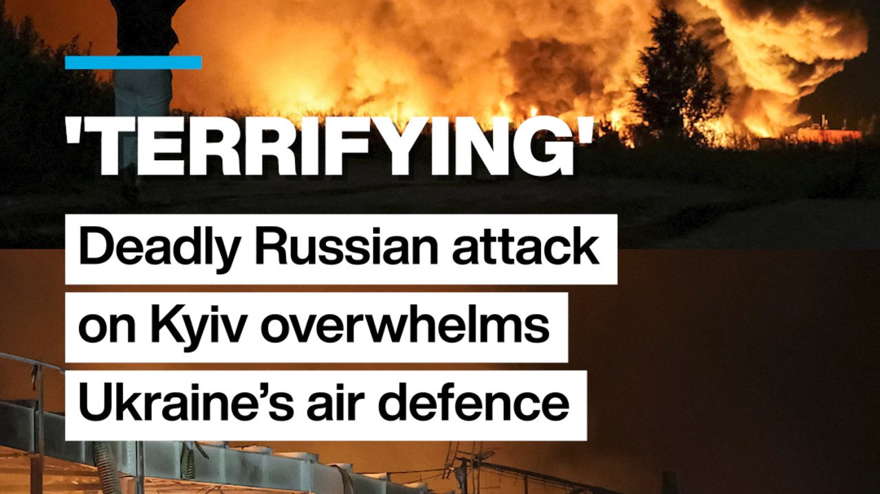 Frightening Russian Assault on Kyiv Overwhelms Ukraine's Air Defense