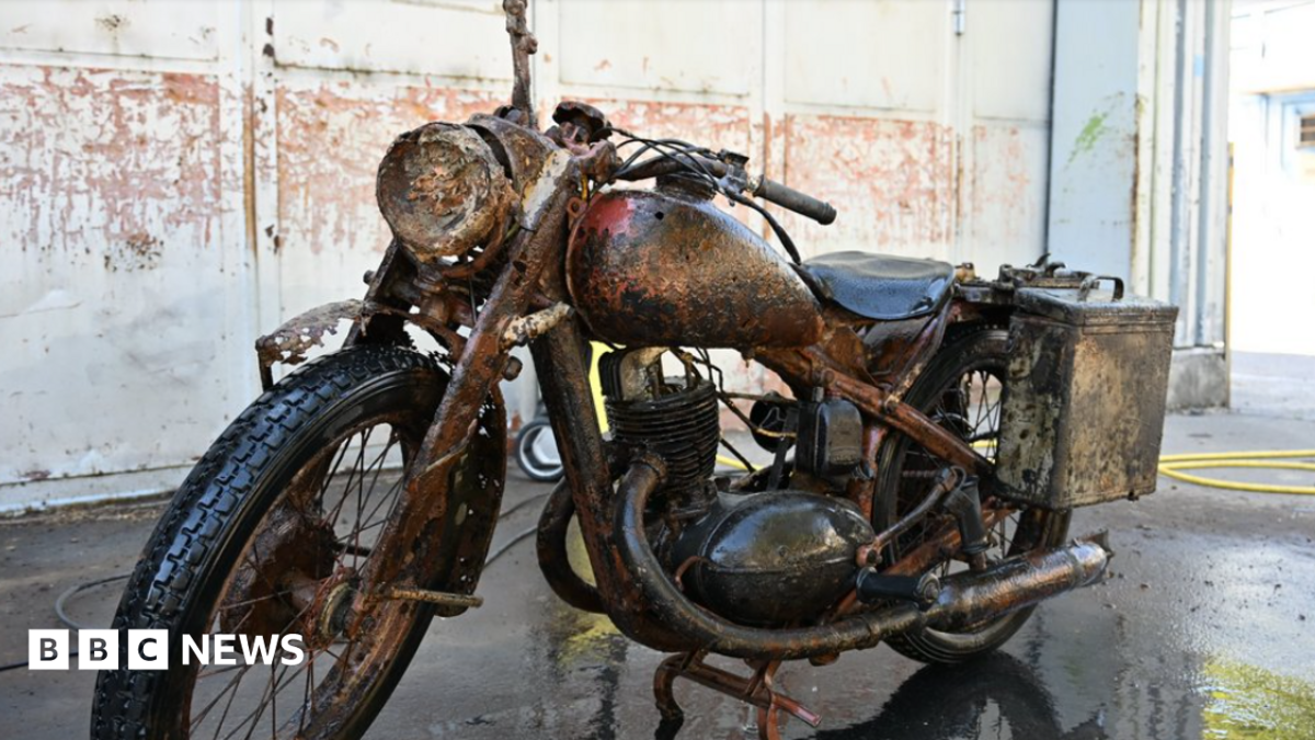 Low Water Levels of the Danube River Uncover WWII Soldiers and Their Motorcycle Remains